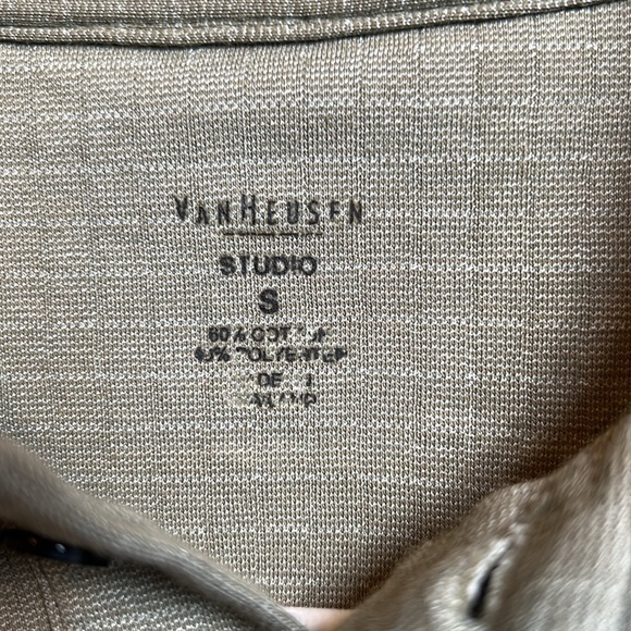 Van Heusen Size Small Men’s Olive Color Short Sleeve Collared Polo Shirt - Picture 5 of 8